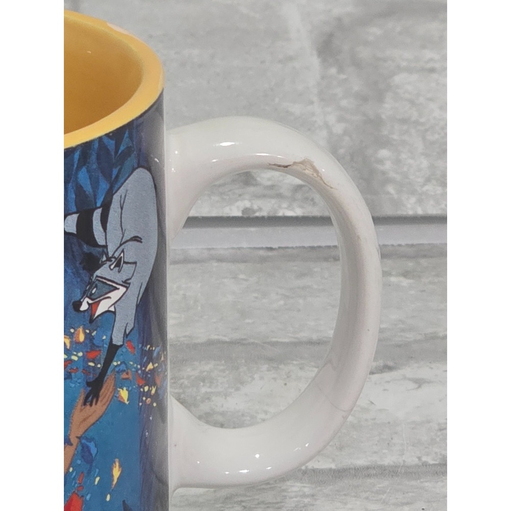 Vtg. 90's Disney Store Pocahontas Movie Coffee Mug Small Chip Handle - Picture 2 of 9